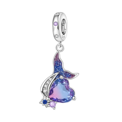 Lila Serie 925 Sterling Silber Maiglöckchen Rose Meerjungfrau Hexenhut Charm Passend für DIY Armband Halskette Charmante Geschenke