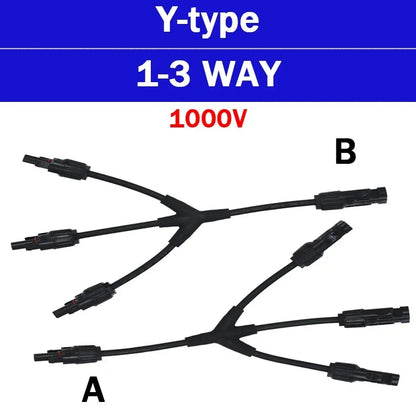 1/5 Sätze Photovoltaik-Solar-PV-Stecker IP67 Y/T Typ 30 A 1000 V 3-7-Wege-Zweig-Kit für PV/MC-Kabel 2,5/4/6 mm2 Batteriemodul