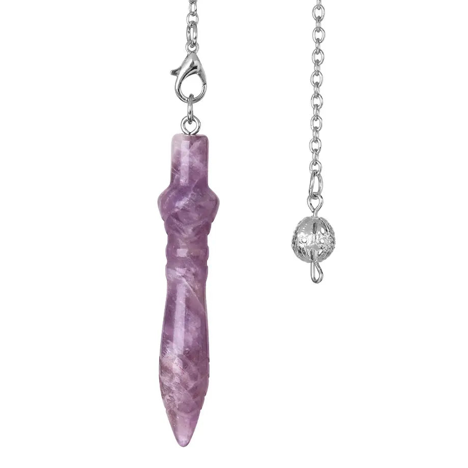 Naturstein heilsteine Anhänger ägyptischen Kristall Pendel für Weissagung Wünschelrute Reiki rosa klar Quarz Amethysten obsidian rosenquarzschwarz Onyx Pendel edelstein anhänger kristall anhänger amulett x130