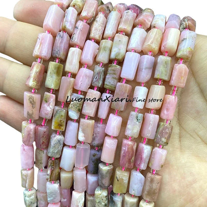 8x12mm Naturstein Grüner Malachit Unregelmäßiger Zylinder Lose Distanzperlen für Schmuckherstellung Diy Armband Charms Zubehör