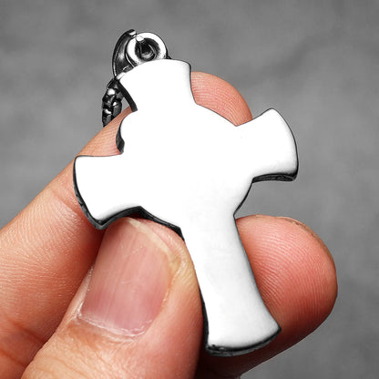 König der Löwen Kreuz Männer Halsketten Edelstahl Einfache Anhänger Kette Frauen Mode Schmuck Punk Neue In Zubehör Geschenke Großhandel