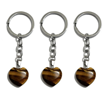 20 stücke Natürliche Raue Rohstein Kristall Quarz Schlüsselbund Frauen Männer Handtasche Hangle Auto Schlüssel Halter Raw Mineral Stein Schlüsselring schmuck
