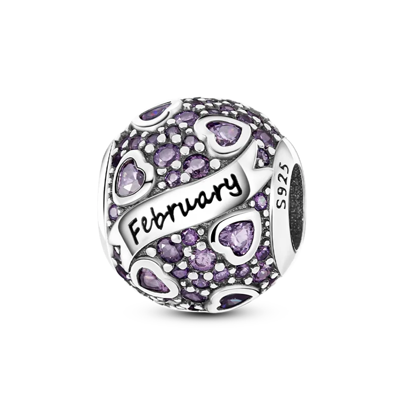 Sicherheitsketten aus 925er-Sterlingsilber, violette Serie, Schmetterling, Widder, Zwillinge, passend für Original-Armbänder, DIY-Schmuckherstellung, Geschenk für Frauen