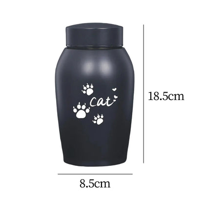 Dog Cat Ashes Stainless Steel Pet Urn Funeral Cremation Urn Pet Burial Memorial Keepsake Box Kitty Kitten