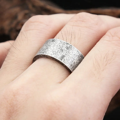 Neue Antike Silber Farbe Einfache Ringe Für Männer Frauen 316L Edelstahl Punk Hip Hop Mode Paar Ring Charme Partei Schmuck