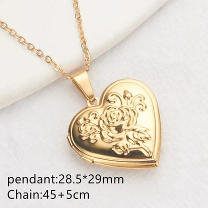 Vintage Edelstahl Offenes Herz Anhänger Halskette Für Frauen Und Mädchen Schmuck Zubehör Geschenk
