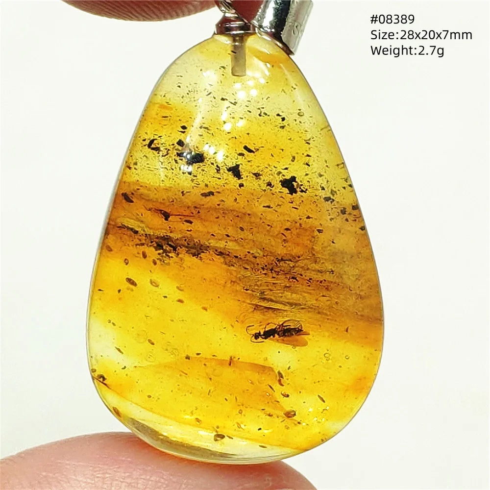 Natürlicher Bernstein-Anhänger Blumenförmiger Gelber Baltischer Bernstein Damen Herren Schmuck Reiki-Stein Burma AAAAAAA