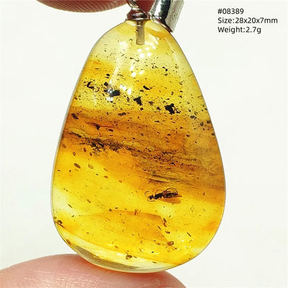Natürlicher Bernstein-Anhänger Blumenförmiger Gelber Baltischer Bernstein Damen Herren Schmuck Reiki-Stein Burma AAAAAAA