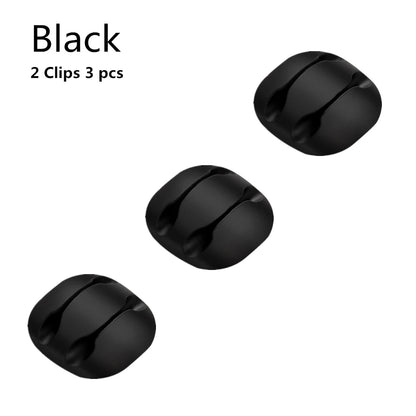 USB-Kabel-Clip-Organizer, runde Kabelclips, Schreibtisch-Ordnungssystem, selbstklebender Kabelhalter für Zuhause und Bürobedarf