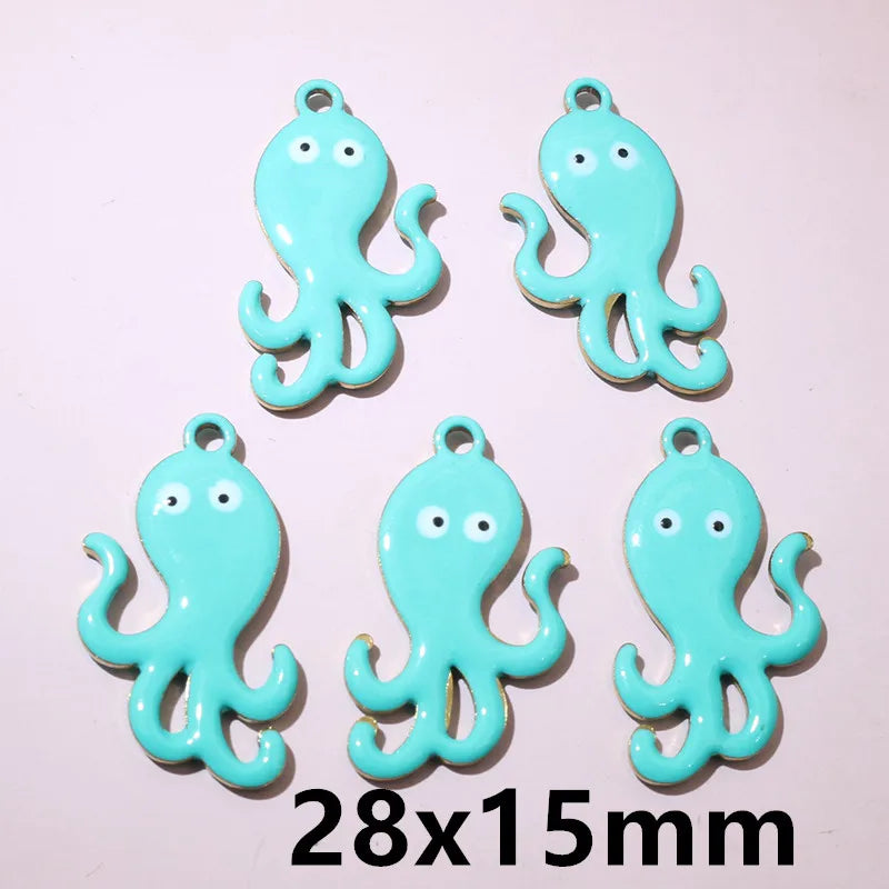 10 Stück 2 Größen Edelstahl Seestern Charms Anhänger Emaille DIY Schmuck Herstellung Zubehör Zubehör Zubehör Armband Halskette Ohrringe