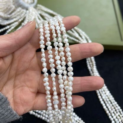 4-5mm Unregelmäßig Geformte Natürliche Süßwasserperlen Halbfertige Perlen für Schmuckherstellung DIY Damen Halskette Armband Zubehör