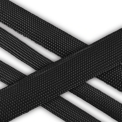 3 m/9,85 Fuß PET erweiterbarer geflochtener Schlauch, flexible Drahtgeflechthülle, schwarz, für TV-Audio-PC-Kabel, schützt vor Kauen von Haustieren