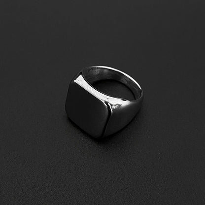 ELANDIS Modeschmuck, quadratische Edelstahlringe für Herren, Accessoires, Jahrestag, Hochzeit, Party, Geschenk, trendige geometrische Ringe