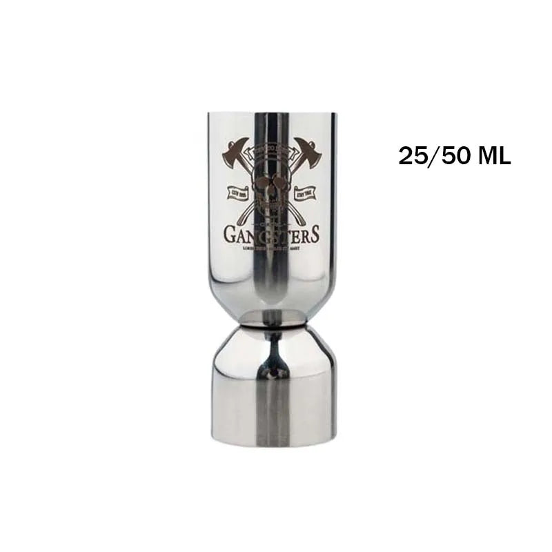 Edelstahl-Cocktail-Jigger, 30/60 ml, doppelseitiger Messbecher, Barkeeper, Werkzeug, Bar-Zubehör, Gold, Silber, Kupfer, 20/40 ml Becher