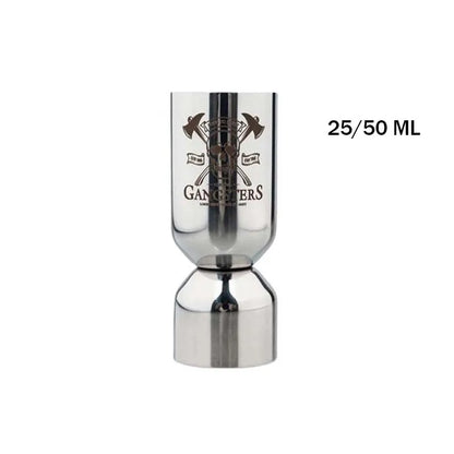 Edelstahl-Cocktail-Jigger, 30/60 ml, doppelseitiger Messbecher, Barkeeper, Werkzeug, Bar-Zubehör, Gold, Silber, Kupfer, 20/40 ml Becher