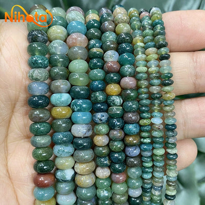 Naturstein Rondelle Perlen Achate Türkise Jaspis Kristall Spacer Perlen für Zubehör Schmuckherstellung 15'' Strang 6/8/10mm