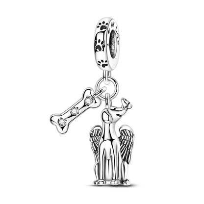 Original-Charm-Perle aus 925er-Sterlingsilber mit eingelegtem Zirkonium, Schleife, Liebesherz, Ballon-Anhänger, passend für Armbänder, DIY-Schmuckmarkierung