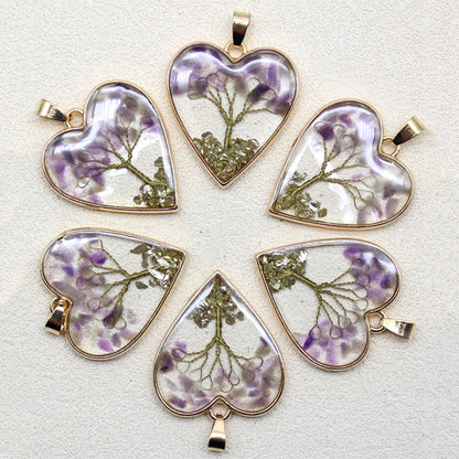 12 Stück Mix Stein Amethyst Lapislazuli Kristall Herz Lebensbaum Anhänger für DIY Herstellung Naturstein Halskette Ohrring Zubehör