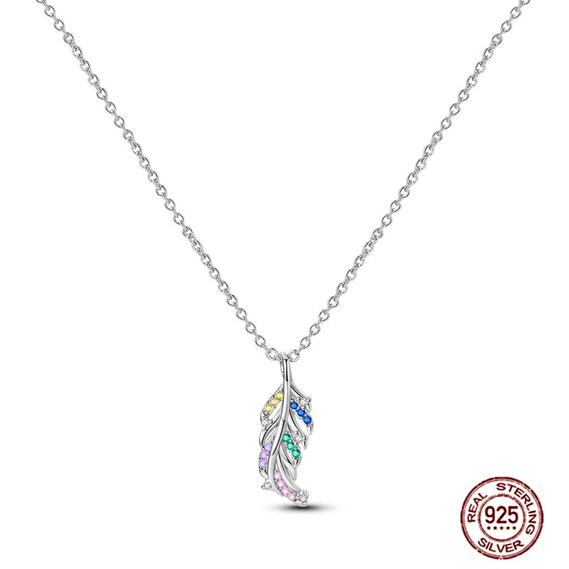 925 Sterling Silber blau Teufel Augen Palme Original Halskette Einhorn überlappen runde funkelnde Anhänger für Frauen Luxus Schmuck Geschenk
