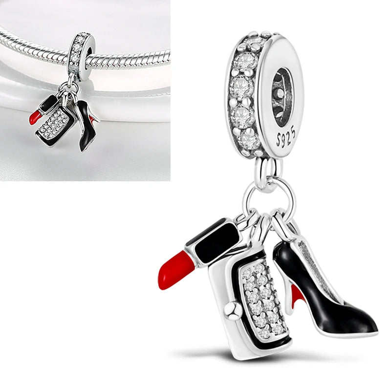 Charms aus 925er-Sterlingsilber, bunt, Sonnenblume, Hund, Jungen, Geschenkartikel, Schmetterling, Flugzeug, Erde, passend für Original-Anhänger, Schmuck, Make-up