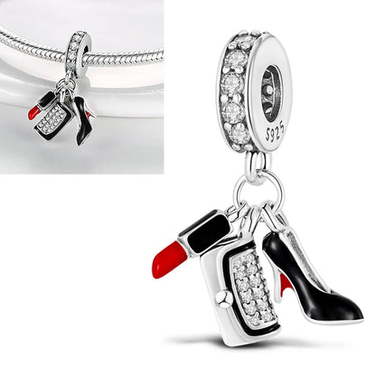 Charms aus 925er-Sterlingsilber, bunt, Sonnenblume, Hund, Jungen, Geschenkartikel, Schmetterling, Flugzeug, Erde, passend für Original-Anhänger, Schmuck, Make-up