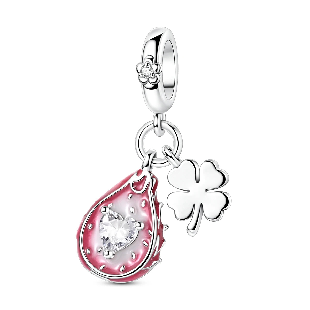 Obst-Charm-Perle aus 925er Silber, Erdbeere, Kirsche, Avocado-Anhänger, passend für Original-Armbänder, DIY-Modeschmuck