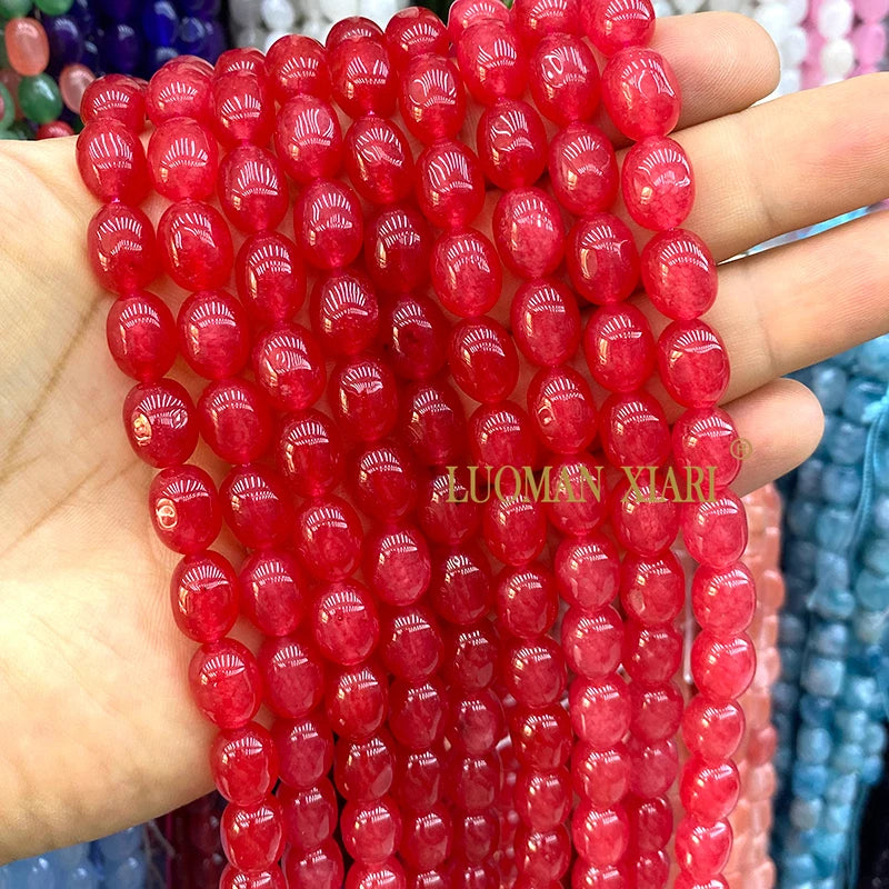Natürliche Stein 8x12MM Unregelmäßige Raw Grün Taiwan Jade Jaspis Lose Spacer Perlen für Schmuck Machen Diy Armband zubehör 15''