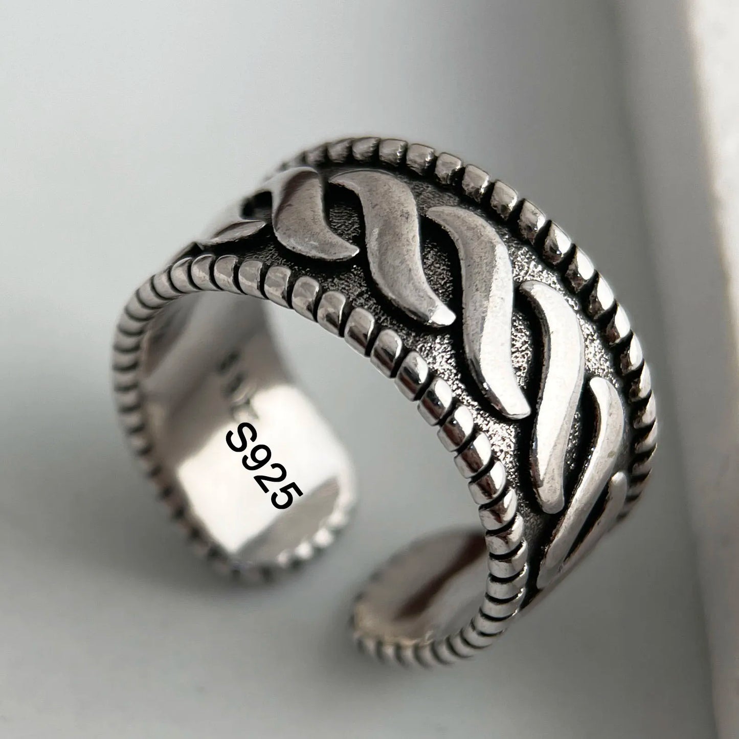 Ringe aus 925er-Sterlingsilber für Damen, Paare, minimalistisch, handgefertigt, schlicht, Retro-Blumen-Herz-Ring, edler Schmuck, Geschenk, verhindert Allergien