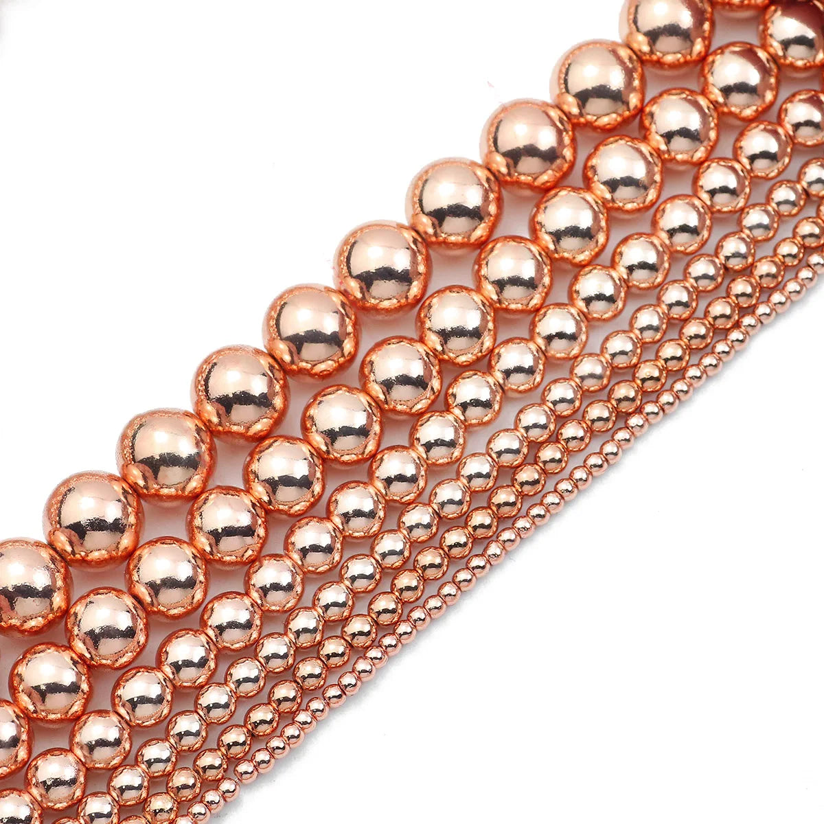 A+ Naturstein, nicht magnetisch, Hämatit, rund, lose Distanzperlen für Schmuckherstellung, DIY-Perlen, Armband, Halskette 2, 3, 4, 6, 8, 10 mm