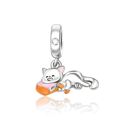 Animal Series Charms aus 925er-Sterlingsilber, Kaninchen, Katze, Pfau, Elefant, Türkei, Hund, passend für DIY-Armbänder, Halsketten, niedliche dekorative Geschenke