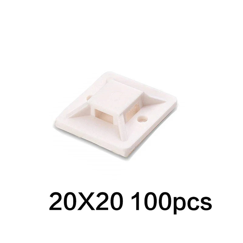 100PCS Kabelbinder Basis Halterung Mit Kleber Draht Abnehmbare Selbstklebende Wand Halter Auto Befestigung Sitz Klemmen Saug Positionierung saugnapf