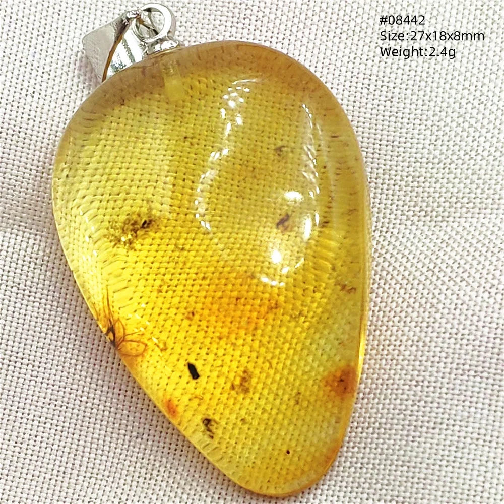 Natürlicher Bernstein-Anhänger Blumenförmiger Gelber Baltischer Bernstein Damen Herren Schmuck Reiki-Stein Burma AAAAAAA