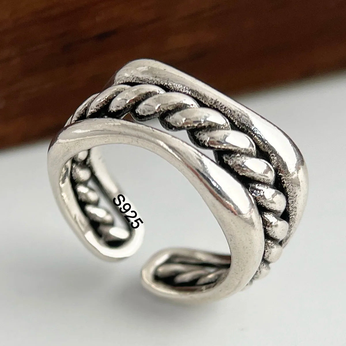 Ringe aus 925er-Sterlingsilber für Damen, Paare, minimalistisch, handgefertigt, schlicht, Retro-Blumen-Herz-Ring, edler Schmuck, Geschenk, verhindert Allergien