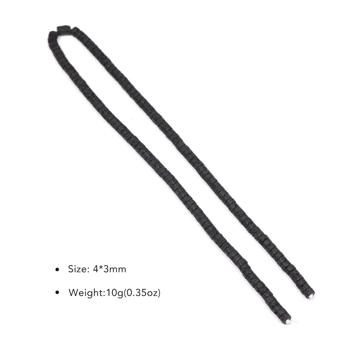 Piedras volcánicas natürliche schwarze Lava zylindrische quadratische Abacus-Steinperlen für Schmuckherstellung, DIY-Schmuck, Armbänder, handgefertigt