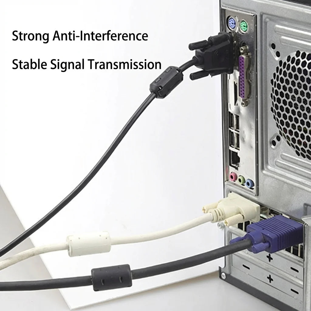 DIVEDEER Clip-on Magnetringfilter, abnehmbarer EMI-Unterdrücker, Datenkabel-Anti-Interferenz- und elektromagnetische Abschirmung