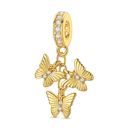 Golden Series Funkelnder Elefanten-Anhänger aus 925er-Sterlingsilber und 26 englische Alphabet-Anhänger, passend für Armbänder, exquisites Geschenk