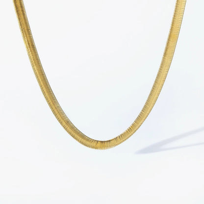 EILIECK 316L Edelstahl Gold Farbe Dicke Schlange Kette Halskette Für Frauen Mädchen Trendy Wasserdicht Schmuck Dame Geschenk Party