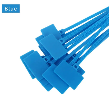 100 stücke einfache Markierung 4*150mm Nylon-Kabelbinder Etiketten Kunststoffs ch laufen markierungen Kabel anhänger selbstsicher nde Kabelbinder