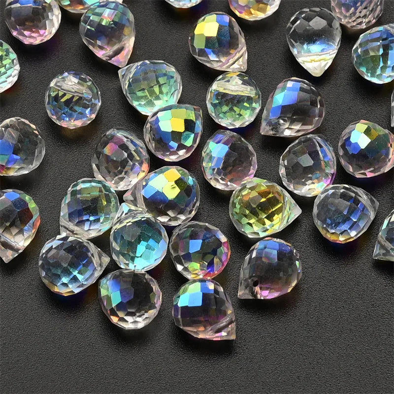 Österreich AB Farbe Kristall Erdbeere Perlen 10*8mm Glänzende Facettierte Glas Perlen für Schmuck Machen DIY Hochzeit Kleid zubehör
