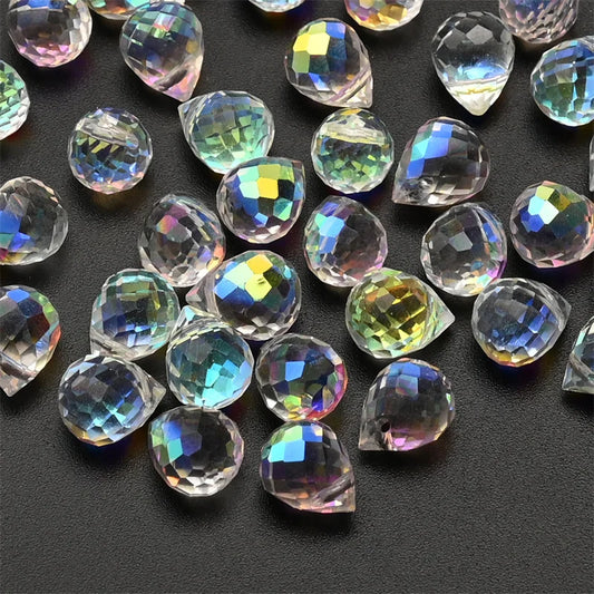 Österreich AB Farbe Kristall Erdbeere Perlen 10*8mm Glänzende Facettierte Glas Perlen für Schmuck Machen DIY Hochzeit Kleid zubehör