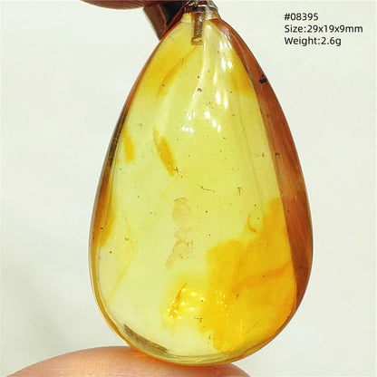 Natürlicher Bernstein-Anhänger Blumenförmiger Gelber Baltischer Bernstein Damen Herren Schmuck Reiki-Stein Burma AAAAAAA