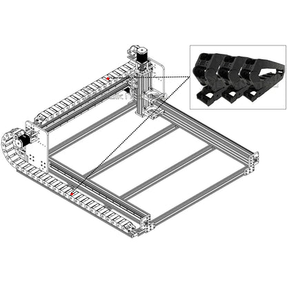 BulkMan3D QS25x50 R40 Kabelschleppketten-Set, nicht zu öffnender Kunststoff-Schleppleinen-Übertragungsdrahtträger für Ultimate Bee CNC-Maschine