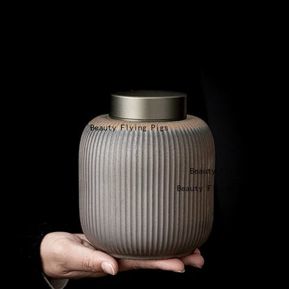 Japanese Style Ceramic Urn for Ashes, Funeral Urn for Cats and Dogs, Household, Pet Supplies, Human Cremation, Urn, Coffin Box