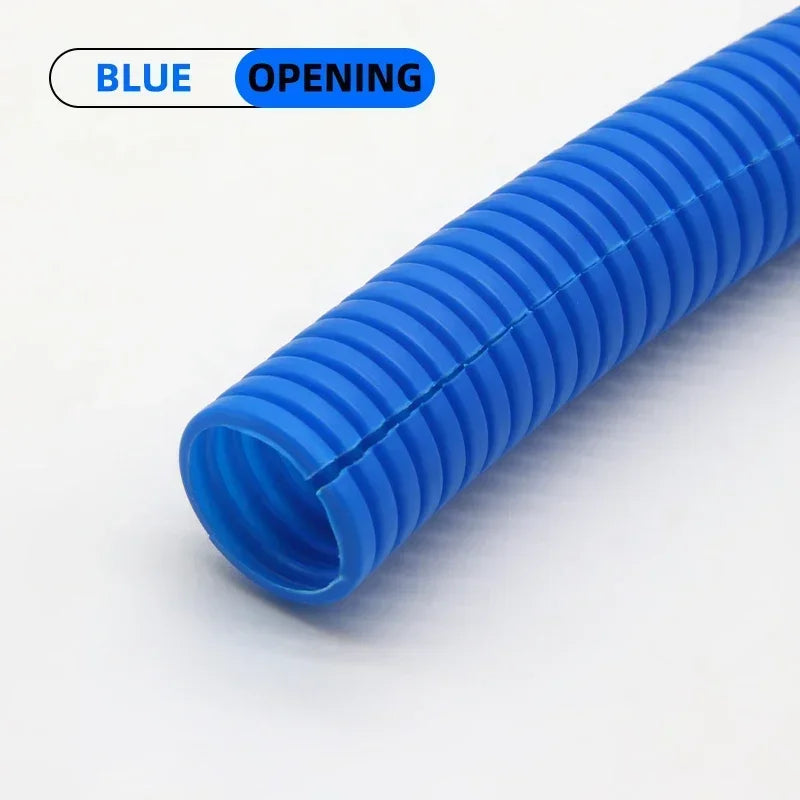 1/5/10M PP-isoliertes Wellrohr, ID7,5 mm ~ 34,5 mm, offenes Gewinde, schützende Drahtabdeckung, Wickelkabelmantel, flexibler geteilter Webstuhl