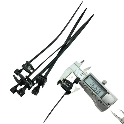 50 stücke elektrische geräte und produkte auto kabelbinder mit metall clip schnalle 5 mmx200mm