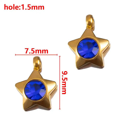 2/5/10 stücke Edelstahl Zirkon Anhänger Herz Blume Charms Für DIY Schmuck Machen Armband Handgemachte Accessoires Großhandel