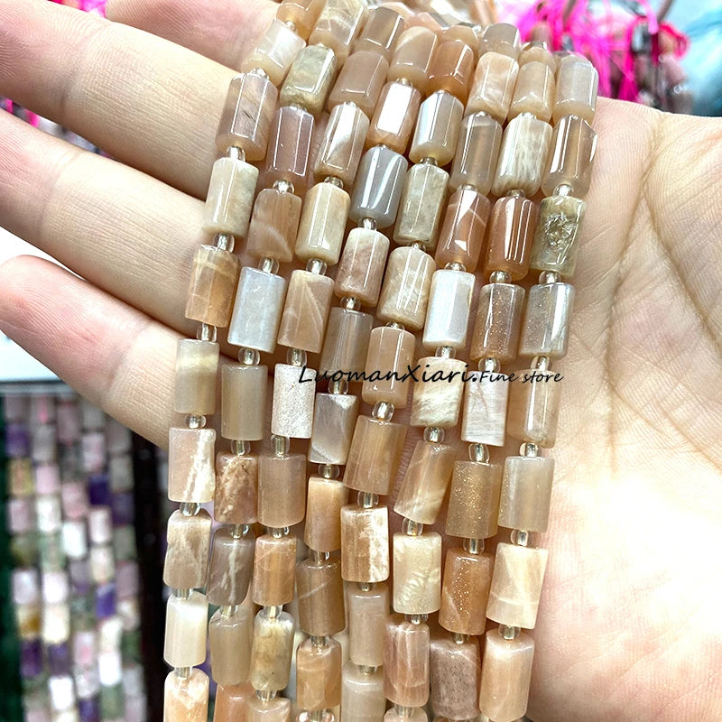 8x12mm Naturstein Grüner Malachit Unregelmäßiger Zylinder Lose Distanzperlen für Schmuckherstellung Diy Armband Charms Zubehör