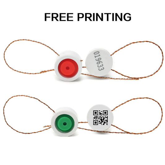 100PCS Serial Nummeriert Elektrische Meter Dichtungen Manipulationssicheren Meter Dichtung Tag Drücken Sie Typ Sicherheit Vorhängeschloss für Gas Meter Wasser meter