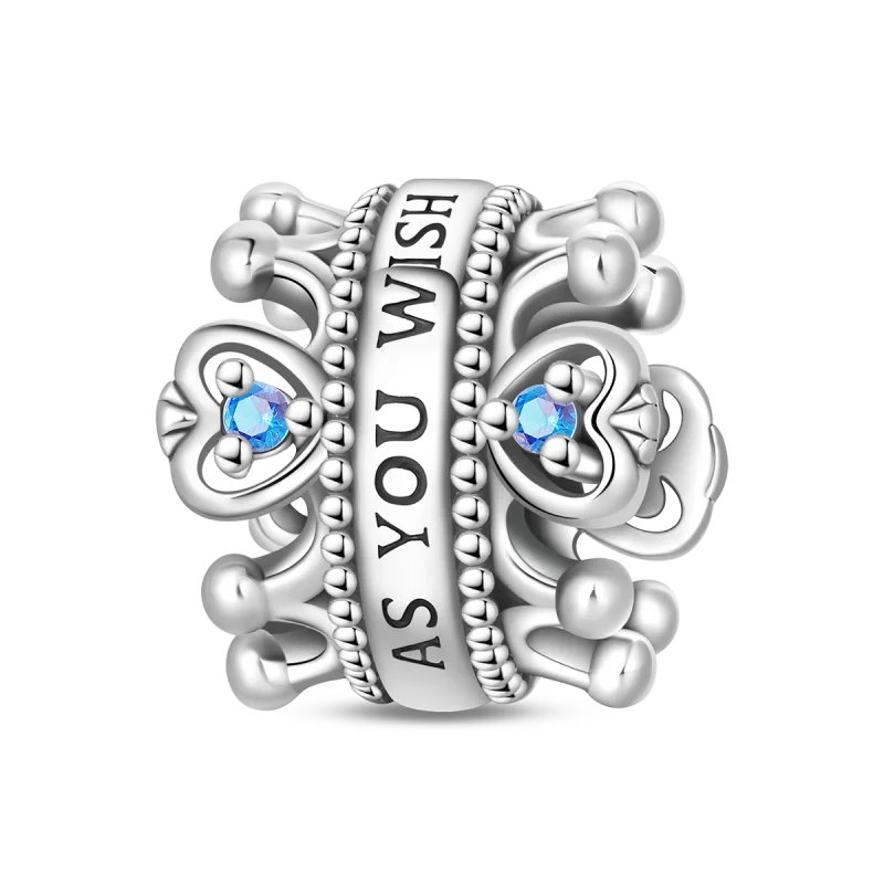 Klassische „King Of The Forest“-Perlen aus 925er-Sterlingsilber und glänzender roségoldener Kronen-Anhänger, passend für Armbänder, wunderschöne Schmuckgeschenke
