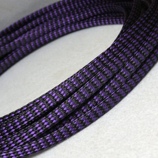 Kabel hülse lila schwarz Kabel hülsen 12mm isoliertes Geflecht pp Baumwollgarn Haustier erweiterbare Hülse Wickel draht Kabels chutz
